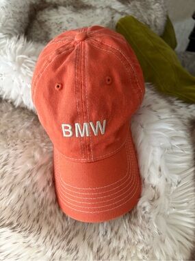 BMW Coral Orange Embroidered Cap